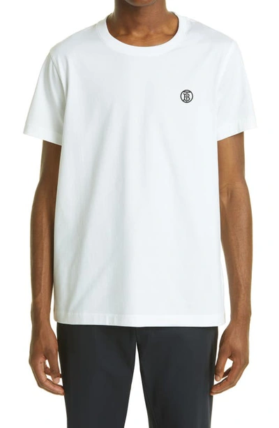 BURBERRY PARKER EMBROIDERED LOGO T-SHIRT