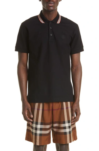 BURBERRY PIERSON TB EMBROIDERED COTTON PIQUÉ POLO