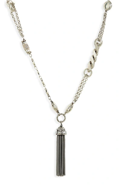 Gas Bijoux Filou Tassel Long Necklace In Silver