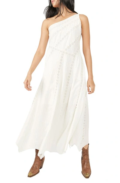 Free People Bella One-shoulder Cotton Maxi Dress In Ivory