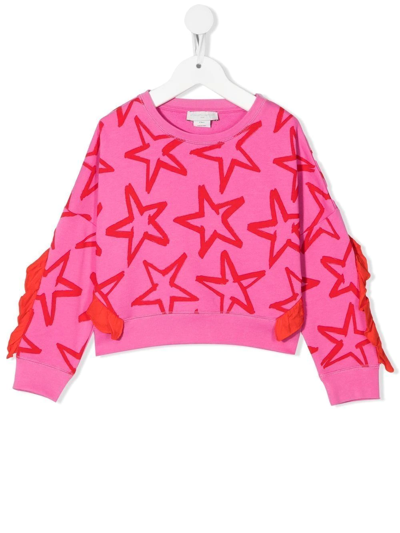 Stella Mccartney Kids' Star-print Jumper In Pink