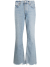 AGOLDE LIGHT BLUE FLARED MID-RISE JEANS
