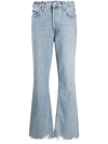 Agolde Harper Jeans Mid Rise Relaxed Straight Beam In Blue