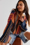 Free People Baja Pullover In Tropical Nights Combo