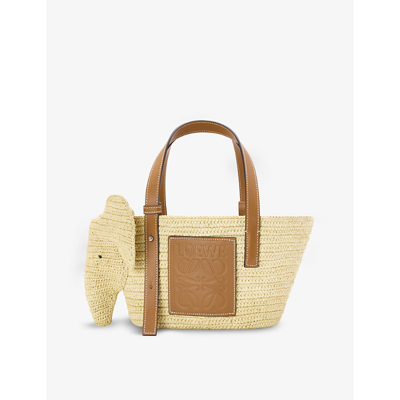 Loewe Women's Small Elephant Basket Bag In Nattan