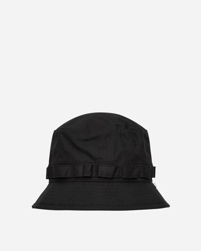 Wtaps Jungle 02 Logo-embroidered Cotton-ripstop Bucket Hat In Black