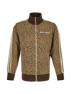 Palm Angels Leopard Tech Jersey Track Jacket In Multicolor