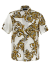 Versace Jeans Couture Men's Garland Baroque Polo Shirt In White