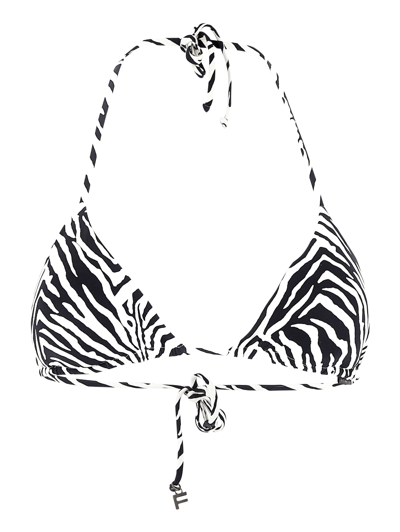 Fisico Zebra Bikini Top In White