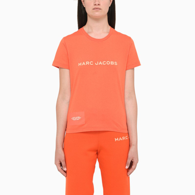 Marc Jacobs Orange T-shirt With Contrasting Logo Lettering