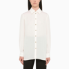 Ferragamo Pleat-detail Long-sleeve Shirt In White