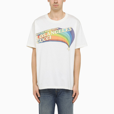 Gucci White T-shirt With Multi-coloured Print