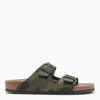 Birkenstock Arizona Camouflage-print Leather Sandals In Multicolor