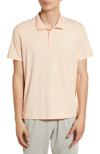 Atm Anthony Thomas Melillo Classic Jersey Slim-fit Polo In Tropical Peach