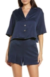 Lunya Washable Silk Pajamas In Deep Blue