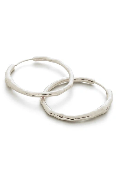 Monica Vinader Siren Muse Medium Hoop Earrings In Silver