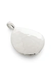 Monica Vinader Deia Sterling Silver Pebble Locket In Sterling Silver