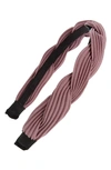 Natasha Twisted Headband In Mauve