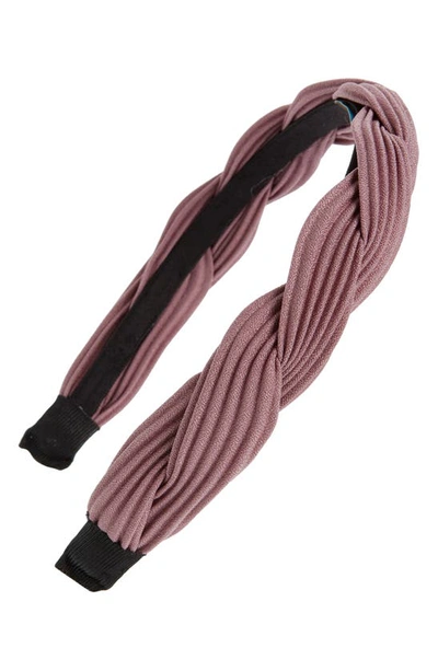 Natasha Twisted Headband In Mauve
