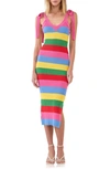 English Factory Multi Color Knit Body-con Dress In Multi