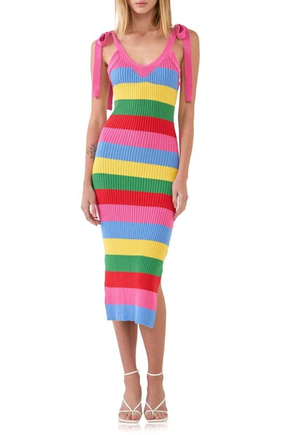 English Factory Multi Color Knit Body-con Dress