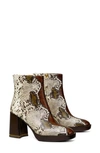 Tory Burch Ruby Python-embossed Ankle Boots In Aspen