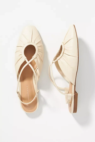 Maeve Strappy Flats In Beige