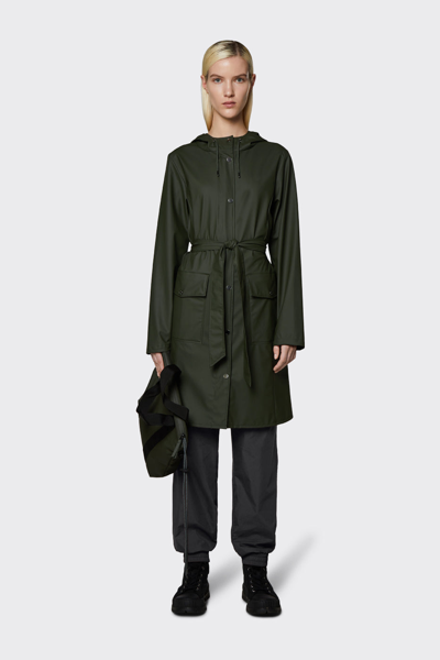 Rains Curve Jacket In Green