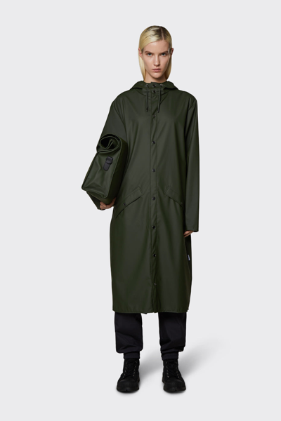 Rains Longer Jacket In Green
