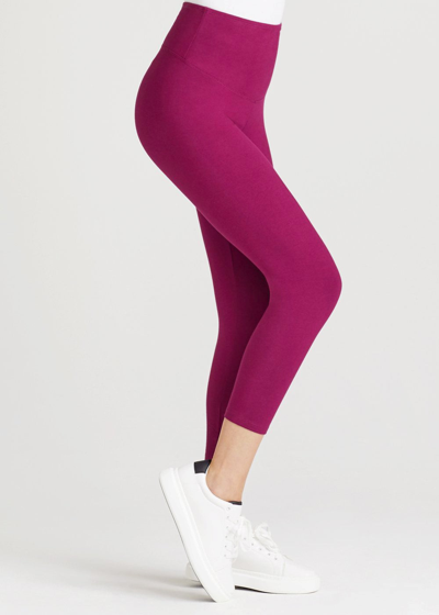 Yummie Gloria Ankle Shaping Legging - Cotton Stretch In Blackberry