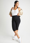Yummie Talia Cotton Stretch Shaping Capri In Black