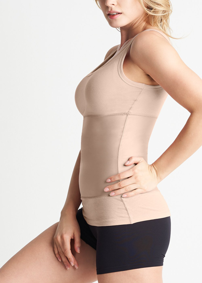 Yummie Boyfriend Tummie® 3-panel Shaping Tank In Almond