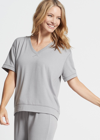 Yummie Baby French Terry Sleep Tee In Weathered Grey