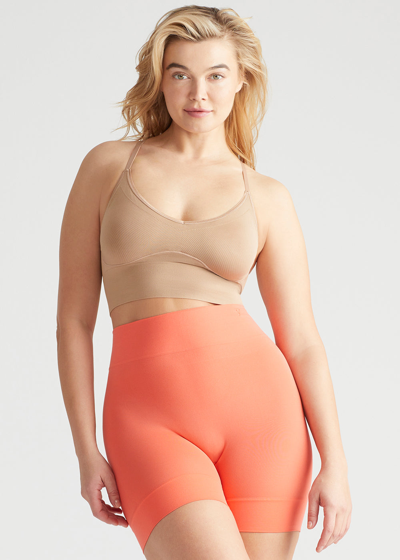 Yummie Bria Comfortably Curved Smoothing Short - Seamless Briefs In Hot Coral