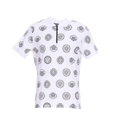 Versace Jeans Couture Monogram Printed Zip In White