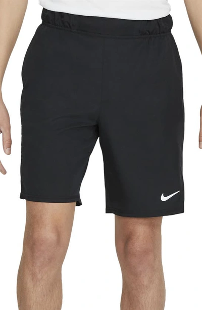 Nike Court Dri-fit Victory Athletic Shorts In Black/ White