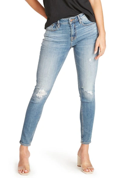 Vigoss Jagger Distressed Crop Skinny Jeans In Medium Wash