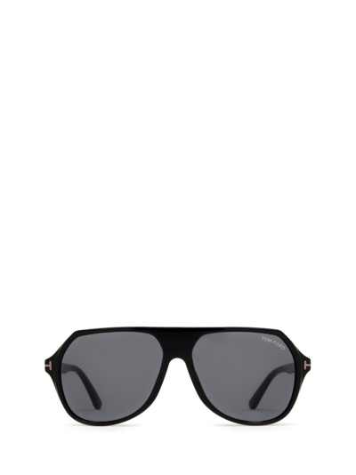 Tom Ford Eyewear Hayes Pilot Frame Sunglasses In Black