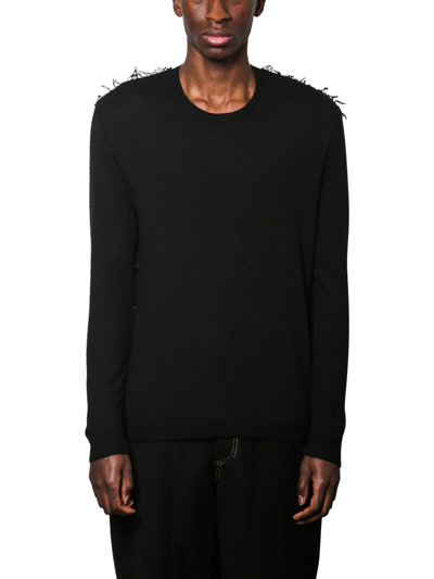 Uma Wang Crewneck Knit Sweater In Black