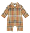 BURBERRY BABY VINTAGE CHECK COTTON-BLEND PLAYSUIT