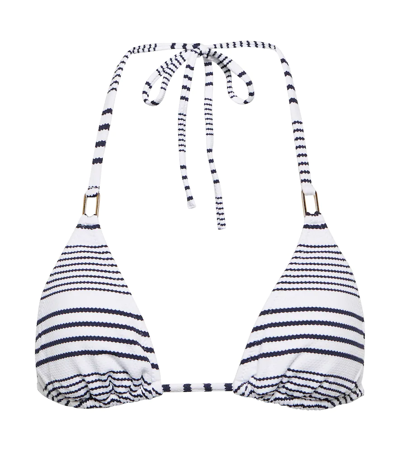 Melissa Odabash Cancun Striped Bikini Top In Pique Stripe