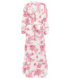 Melissa Odabash Wisteria Floral Wrap Midi Dress In Butterfly