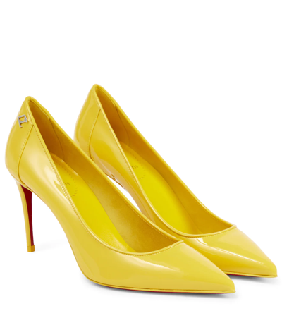 Christian Louboutin Sporty Kate 85 Patent Pump In Yellow