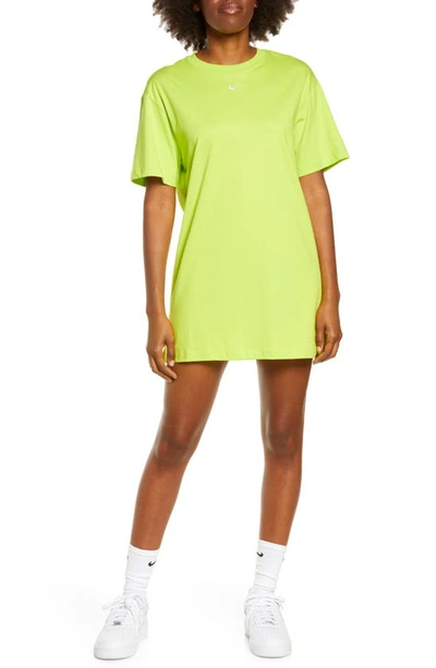 Nike Sportswear Essential T-shirt Dress In Yellow