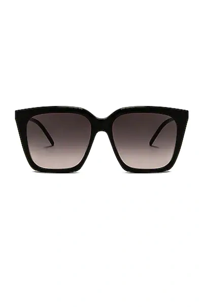 Saint Laurent Large Square Sunglasses In Black