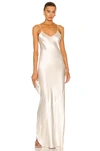 Nili Lotan Cami Silk Charmeuse Gown In Ivory