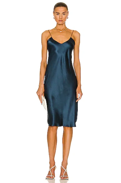 Nili Lotan Women's Cami Silk Slip Gown In Teal