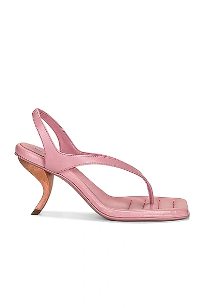Gia Borghini Pink Leather Rosie Sandals