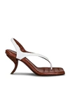 Gia Borghini X Rhw Rosie 13 Leather Thong Sandals In Off White