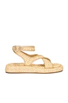 Gia Borghini Raffia Ankle-strap Sandals In Natural Raffia